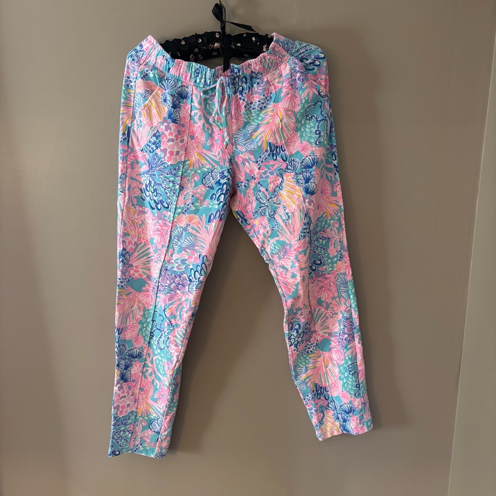 Lilly Pulitzer Women's Tropical Print Pull On Lounge Pants Medium